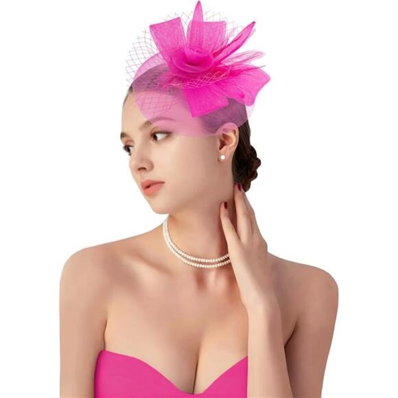Accessories - Fascinator Derby Hats for Women Pink